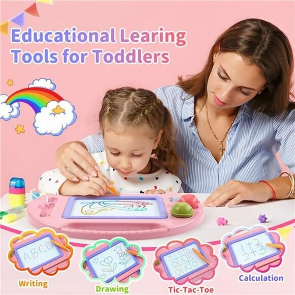 Toddler Toys  for 1-2 Year Old Girls Magnetic Drawing Doodle Board Educational - Picture 6 of 7